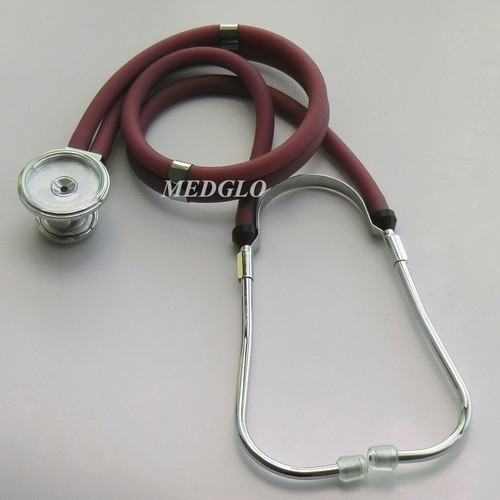 Multifucion Dual-Head Dual-barreled Stethoscope Superior Acoustic Wine-red - Picture 5 of 12