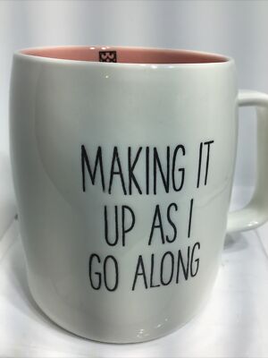 MAKE IT UP AS I GO ALONG COFFEE MUG. BE CREATIVE COFFEE MUG. Art Deco Mug.B230