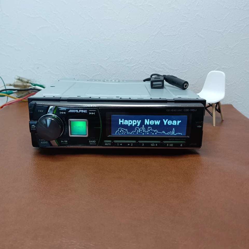 Alpine CDE-145J Ricevitore CD audio per auto 1DIN ingresso USB AUX testato sp... - Immagine 2 di 4