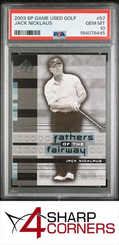 2003 SP GAME USED GOLF #57 JACK NICKLAUS HOF POP 6 PSA 10