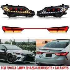 Red Devil Eye Full LED Headlight+Tail Light For Toyota Camry 2018-2024 Assembly