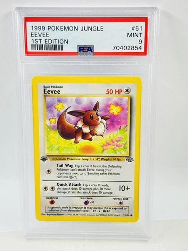 1999 Pokemon Jungle Eevee 1st Edition #51 PSA 9