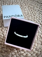 @ NEU! Pandora ME Ring 193089C01 Emaille Weiß mit Zirkonia - Gr. 58 @