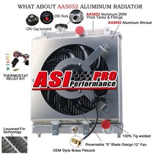 2 Row Radiator Shroud Fan For Honda Civic 92-00 D15 D16 Ek Eg Acura Integra Gs