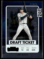 2021 Panini Contenders #37 Joey Gallo Draft Blue #81/149 SN Baseball Card 3002H