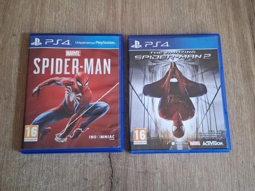 Lot Jeux Vidéo Console Sony PlayStation 4 Ps4 Spider-man 1 Et 2