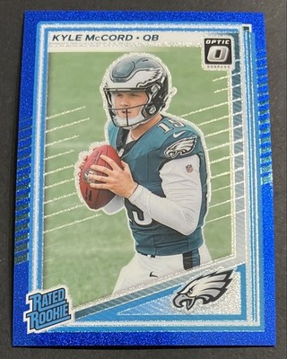 2025 Panini Donruss Optic - Rated Rookie Kyle McCord #283 Blue Glitter Prizm RC