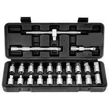 23pcs Drain Plug Socket Set 38 Drive For Oil Sump Gearbox 23pcs Drain Plug Socket Set 38 Drive For Oil Sump Gearbox