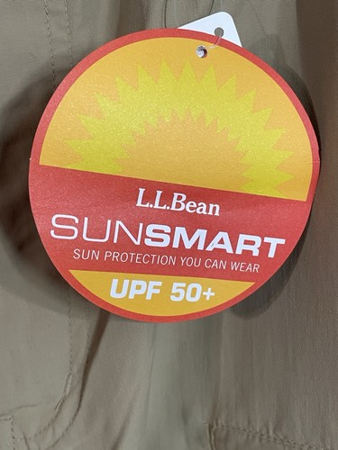 LL Bean Sunsmart Convertable Pants Men Large Khaki UPF 50 Outdoor Hiking NWT - Picture 3 of 14