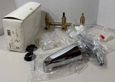Chrome P-001N Mobile Home RV 3 Handle Tub Shower Faucet Brass USA Tiger Faucets
