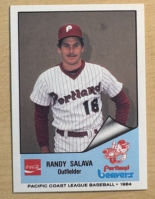 Randy Salava 1984 Cramer Pacific Coast Minor League Card, Portland Beavers, RC
