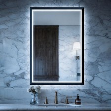USHOWER 36x24" LED Bathroom Mirror Anti-Fog Dimmable Backlit Wall Vanity Mirror