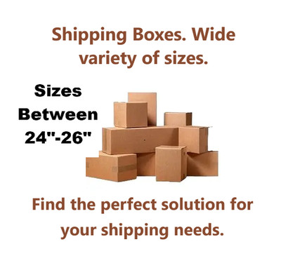 Corrugated Boxes 24'' - 26'' Vary Sizes Kraft, White. Double Wall, Heavy-Duty more