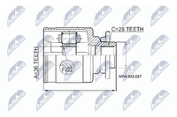 Gelenksatz Antriebswelle NTY NPW-MZ-037 FüR Mazda Ranger Ford ET Tdci 4X4 BT 50