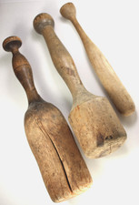 Old Primitive Distressed Potato Mashers Pestles Rugged Rustic 8-11"