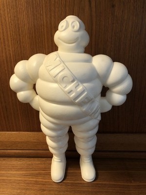 Rare Vintage Original 80s Michelin Man Bibendum Statue Figure Display  & Poster