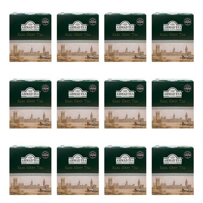 12 × 200g Ahmad Tea - Earl Grey Tea - 100 Teebeutel