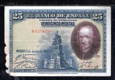 Spain Banco de Espana 25 Pesetas 1928