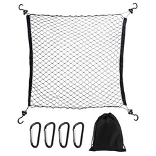 Cargo Net for Garden Wagon, Drawstring Bag with 4 D Type Carabiner for Garden Wa