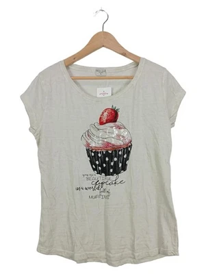 Fresh Made T-shirt Femme Beige Cupcake Paillettes Casual (INT XL) - Photo 1/4
