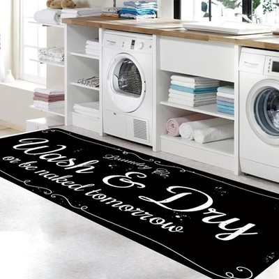 Laundry Room Rug Non slip Floor mats Farmhouse Large Laundry Rugs for Laundry...
