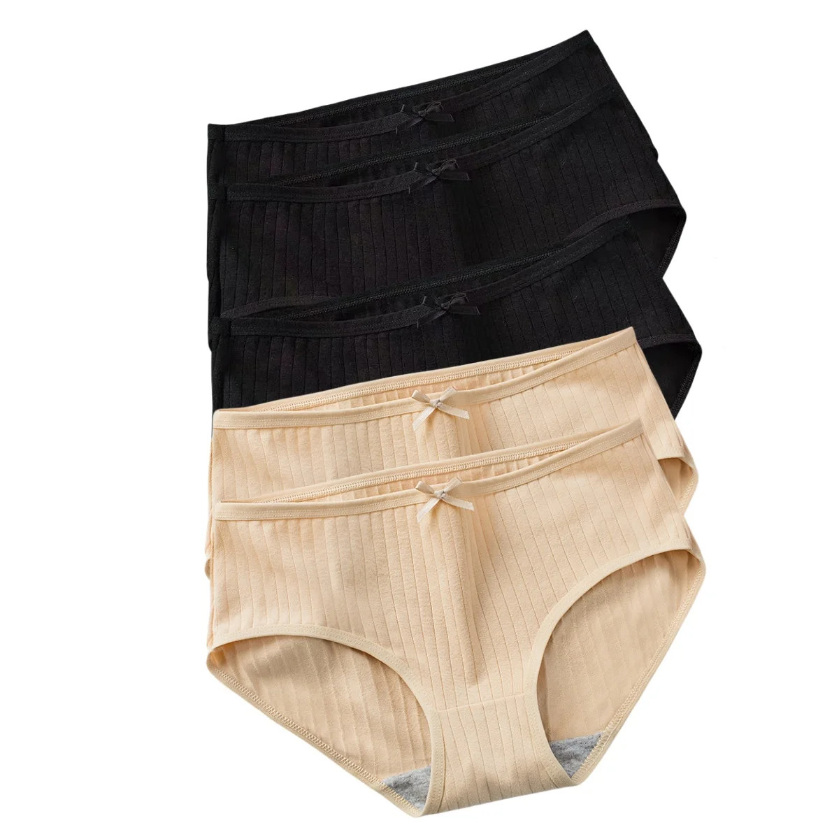 Low Rise Cotton Briefs Underwear Breathable Comfort Women's Brief 5 Pcs thumbnail 20