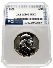 1959-P FRANKLIN HALF DOLLAR 50c MS GRADE FBL FULL BELL LINES -645955CBF-8