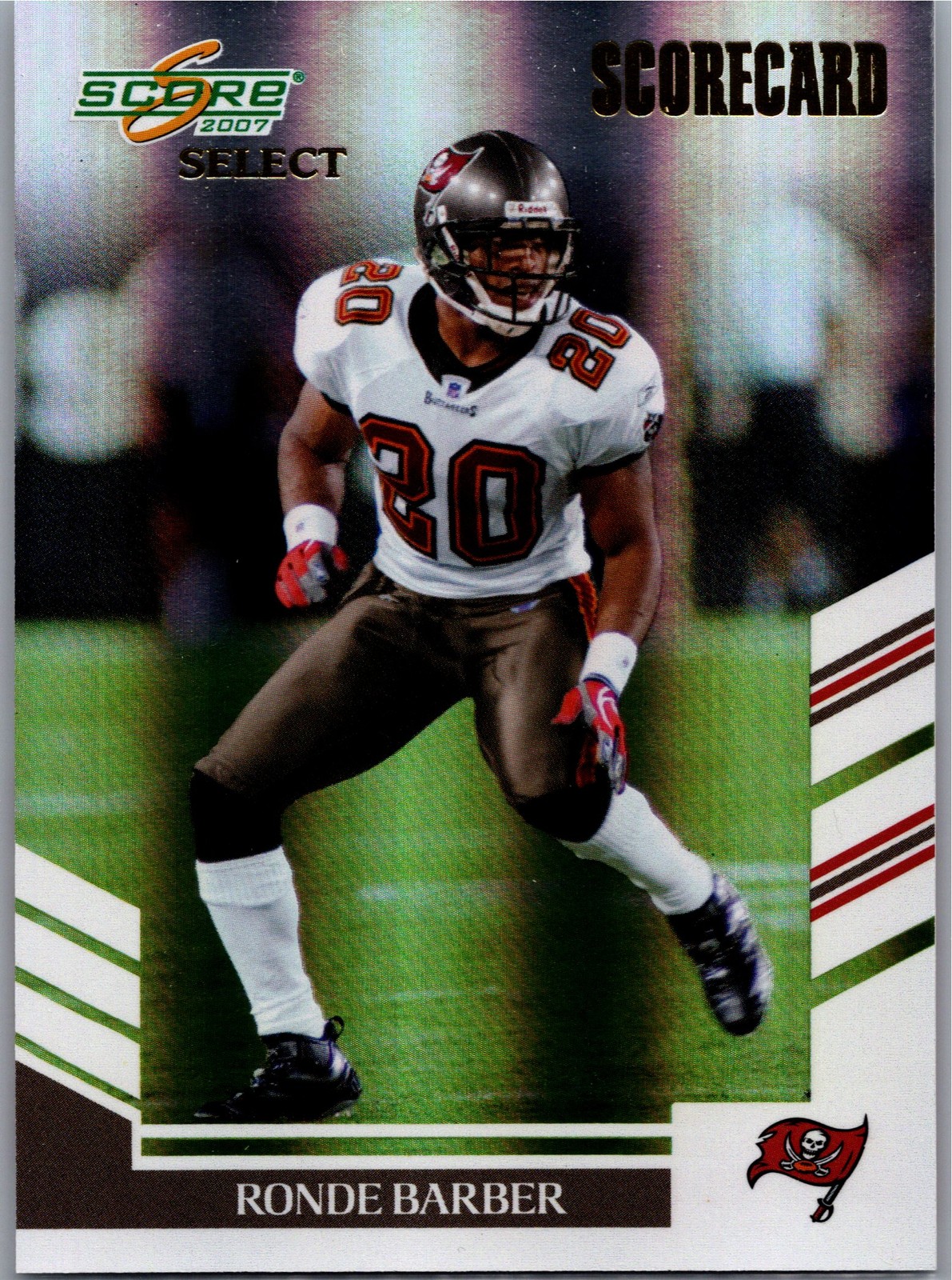 2007 Score Select #101 Ronde Barber Scorecard /100 Tampa Bay Buccaneers