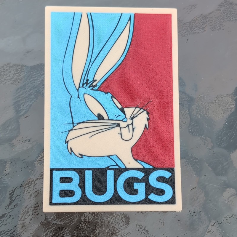 Bugs Bunny 3D Printed Wall Or Desk Plaque