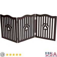 Free Standing Pet Gate Indoor Puppy Barrier Portable Dog Cat Gate Folding Design