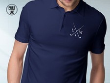 Custom Embroidered Golf Polo Shirt Monogram Name Men Gift for Dad S-5XL