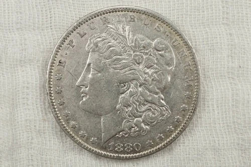 NobleSpirit Desirable 1880 Morgan SILVER Dollar AU / BU Super Slider
