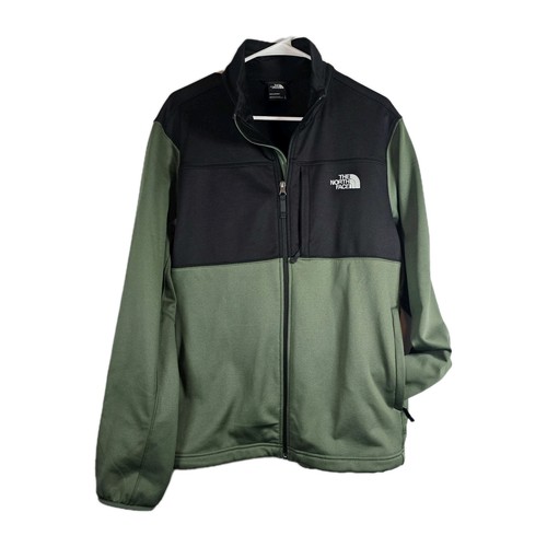 The North Face Jacke Herren LARGE SCHWARZ oliv 200WT Cinder durchgehender Reißverschluss Fleece gebraucht, in einwandfreiem Zustand