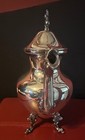 Vintage Silver Plated Tea Pot Ornate Victorian Footed Coffee Server Rococo — photo 3