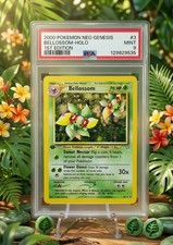 🌸 PSA 9 • FIRST EDITION • Bellossom (#3) NEO Genesis 💎HOLO RARE 💎