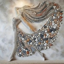 Diamond Art Kits for Adults Pebble Girl, DIY 5D Diamond Painting Kit for Beginne