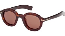 Tom Ford FT 1100 D 52E RAFFA Dark Havana / Brown Lens Sunglasses 46mm New