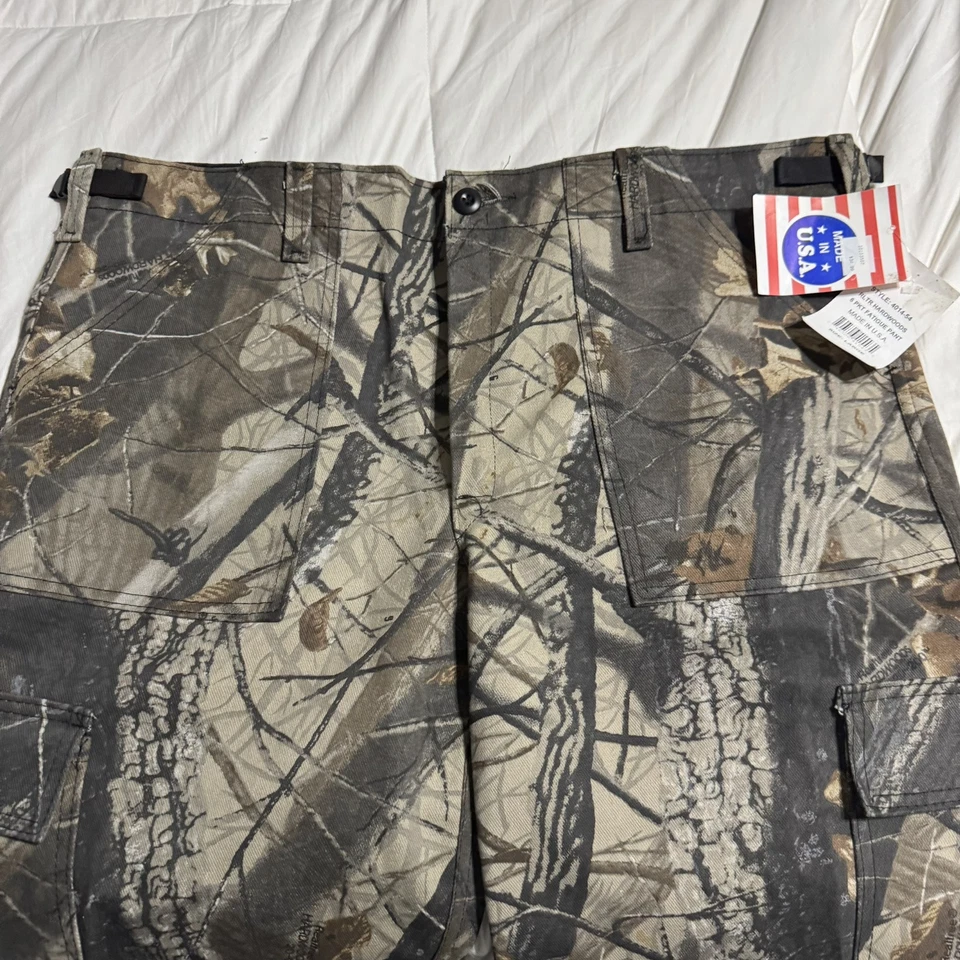Real Tree Hardwoods Camo Hunting 6 Pocket Pants Heavy Duty Made In USA 42x31 ~ L - Image 4 of 4