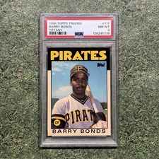 1986 Topps Traded Barry Bonds Rookie Tiffany PSA 8 #11T Pittsburgh Pirates 