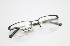 PERRY ELLIS PE 418-3 Gunmetal/Green 53-19-140 Frames Stainless Flex Hinges T246