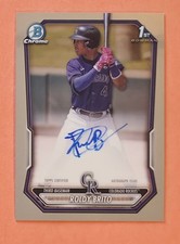 Roldy Brito 2026 Bowman Chrome 1st Prospect On Card Autograph Auto Card #CPA-RB