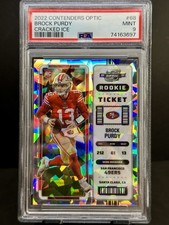 2022 Contenders Optic Brock Purdy Cracked Ice Rookie Ticket  /22 PSA 9