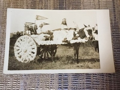 Antique RPPC Texas SANITATION PUBLIC HEALTH Parade Horse drawn Float Children