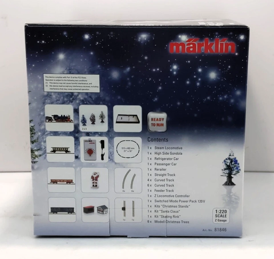 Marklin 81846 Z Scale Christmas Freight Train Set - Image 4 of 4