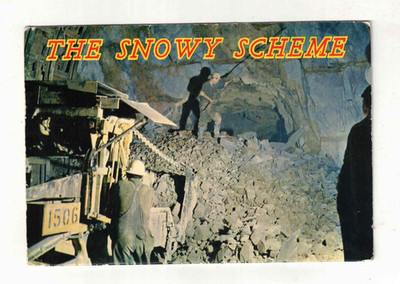 Vintage c1950's Fold out pictures -  The Snowy Scheme, NSW. 13 Pictures & a Map.