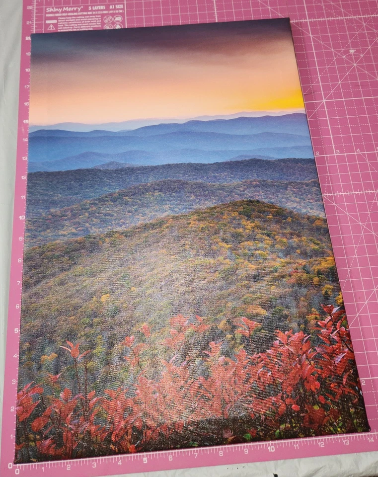 Mountain Sunset 3 Piece Canvas Wall Art Picture - Image 2 of 4