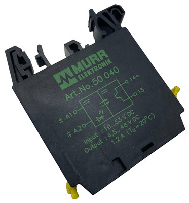 MURR ELEKTRONIK ART NO: 50 040 OPTO-COUPLER RELAY MODULE 50040 10...53VDC