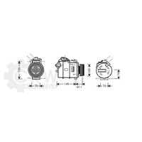 AVA Quality Cooling Kompressor Klimaanlage FüR BMW 5Er E60 E61 E65 E66 E67