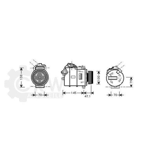 AVA Quality Cooling Kompressor Klimaanlage FüR BMW 5Er E60 E61 E65 E66 E67-image