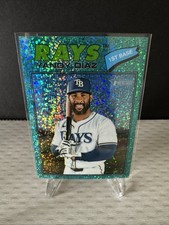2026 Topps Heritage - Yandy Diaz #47 Chrome Aqua Sparkle Refractor